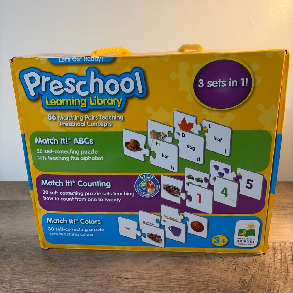Preschool Learning Library Puzzle Pieces-Colors-ABC-Numbers